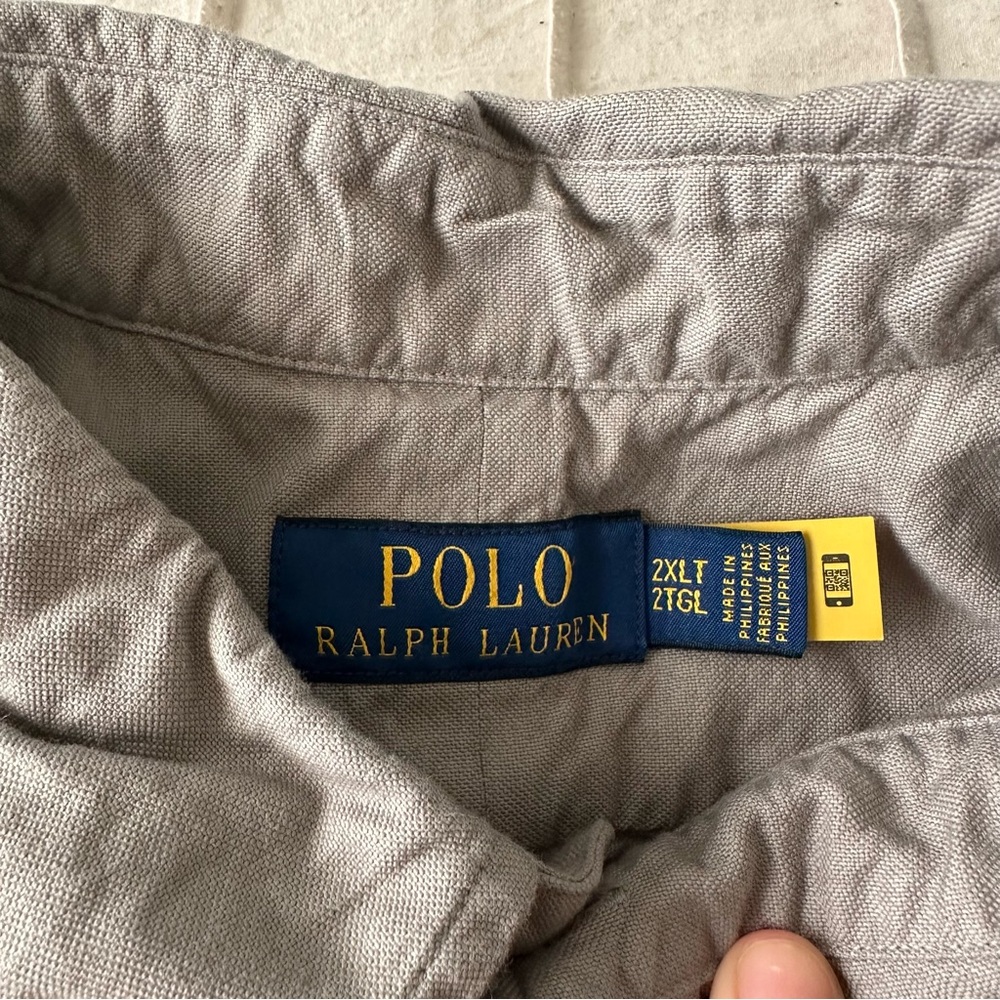Men's Gray Polo Ralph Lauren Shirt - Picture 3 of 5